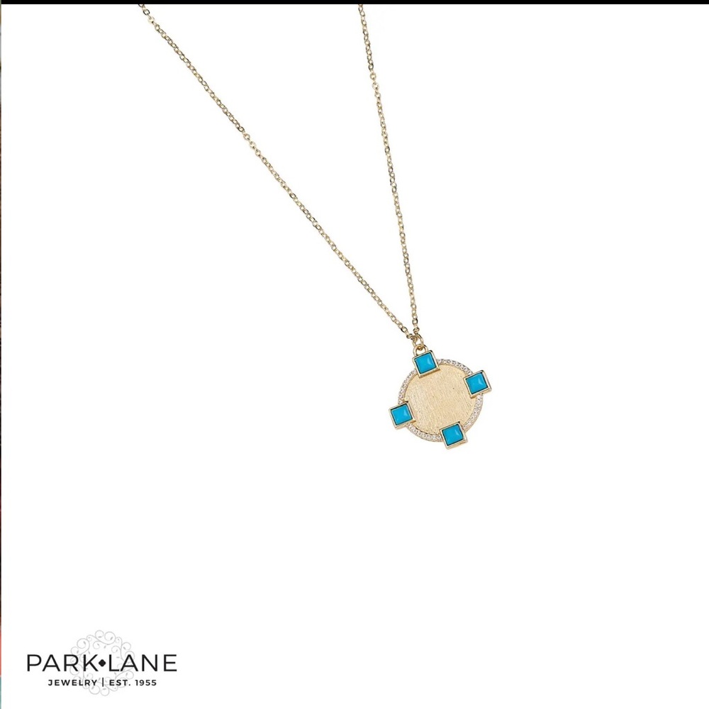 Park Lane Gold Necklace with Turquoise Accents